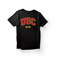 USC Trojans Heritage Black Arch with Stroke over Mom T-Shirt